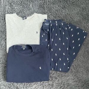 Men Size XL Polo Ralph Lauren All Over Pony Logo Pajama PJ Jogger Lounge Pants